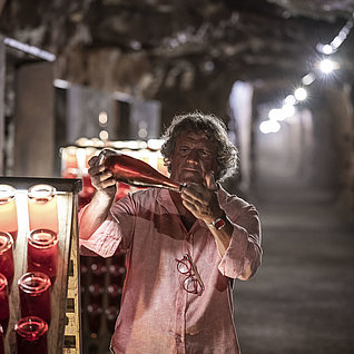 Exclusive wine tasting in the historic wine bunker at Castle Korb